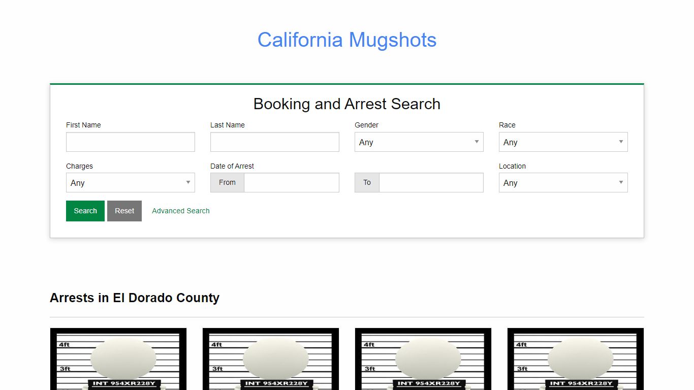 Mugshots in El Dorado County - California Mugshots